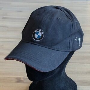 BMW Performance Driving School Black Baseball Cap Embroidered Logo Mens